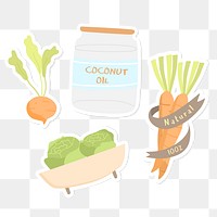 Natural 100% sticker collection transparent png
