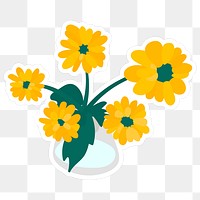 Fresh yellow flowers transparent png 