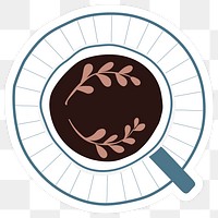 Coffee art flat lay transparent png