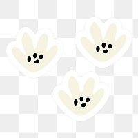 Set of flower sticker transparent png