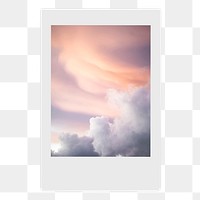 Cloudy sky picture frame transparent png