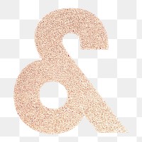 Glitter ampersand typography transparent png