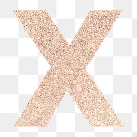 Glitter capital letter X sticker transparent png