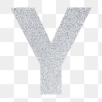 Glitter capital letter Y sticker transparent png