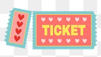 Movie dating ticket transparent png