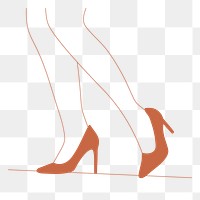 Woman legs in high heel shoes transparent png