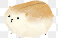 Brown little hamster transparent png 