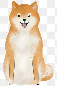 Shiba Inu on a beige background transparent png