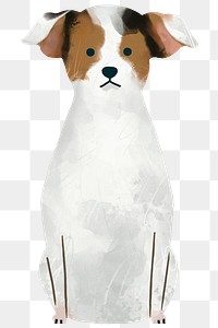 Jack Russell Terrier painting transaparent png