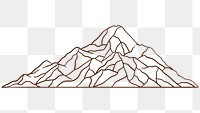 Mountain shape for logo transparent png