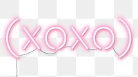 Pink xoxo neon word transparent png