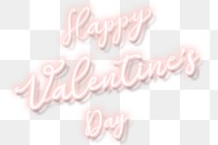 Happy Valentines Day typography style transparent png