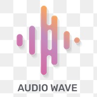 Png audio wave music logo minimal design