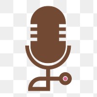 Png microphone icon flat design