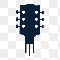 Png guitar music icon minimal design