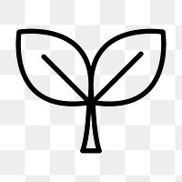 Leaf png black environment icon in simple line