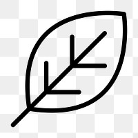 Leaf png black environment icon in simple line