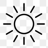 Png sun icon for world environment day in simple line