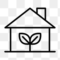 Png sustainable living household icon in simple line