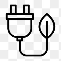 Png plug bin icon for world environment day in simple line