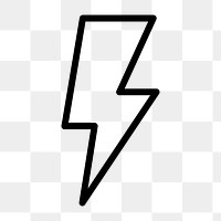Png lightning icon for world environment day in simple line