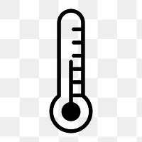 Png thermometer icon for world environment day in simple line
