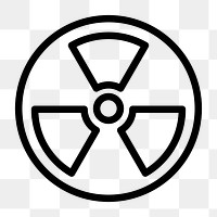 Png radiation hazard symbol business in simple line