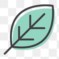 Leaf png green environment icon in minimal line