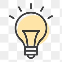 Png light bulb icon for world environment day in simple line