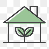 Png sustainable living household icon in simple line