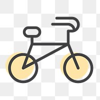 Png bicycle icon for world environment day in simple line