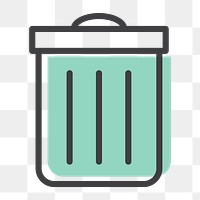 Png recycling bin icon global warming reduction in simple line