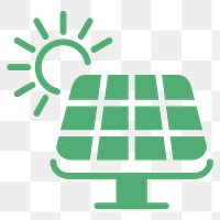 Png solar panel icon renewable energy source flat graphic