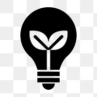 Png light bulb icon environment for business in flat graphic