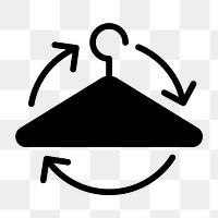 Recycle png icon cloth hanger for business in flat graphic