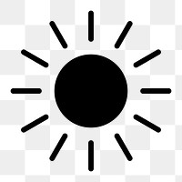 Sun png icon for business in flat graphic