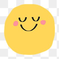 PNG blushed face sticker cute doodle icon