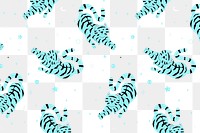 Pattern png blue tiger illustration