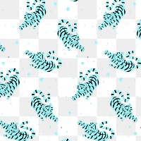 Png tigers pattern illustration in blue and black