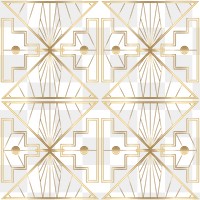 Pattern png seamless gold Gatsby style on transparent background