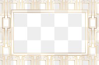 Png frame gatsby art deco style on transparent background