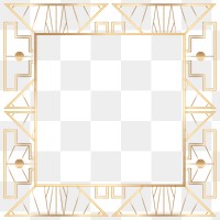 Png frame gatsby art deco style on transparent background