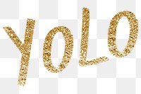 Png yolo doodle text in glitter sticker