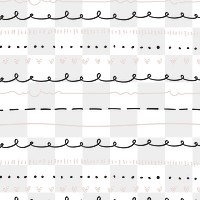 Png cute heart line pattern transparent background