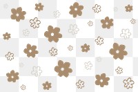 Png gold flower pattern transparent background