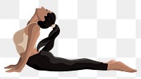 Yoga png cobra pose sticker in minimal style