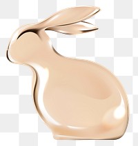 Png luxury Easter bunny 3D in gold design element