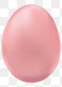 Png pink Easter egg 3D matte journal sticker festive celebration