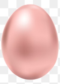 Png pink Easter egg 3D shiny journal sticker festive celebration
