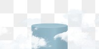 Png product podium in 3D rendering with clouds